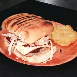 NOLANICA BURGER W/JALAPENO YUCCA FRITTERES!!!