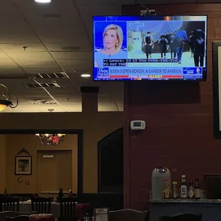 Fox News is loud in the background