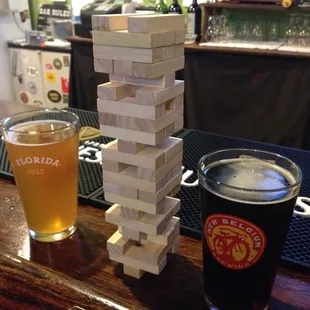 It&apos;s always good with a game of jenga.