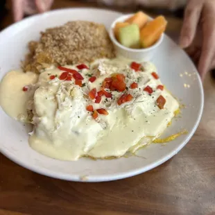 Crab cake and eggs Benedict