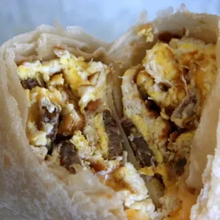 Breakfast burrito w/ sausage