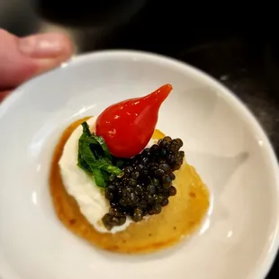 Caviar and blinis