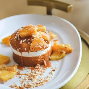 a dessert on a plate