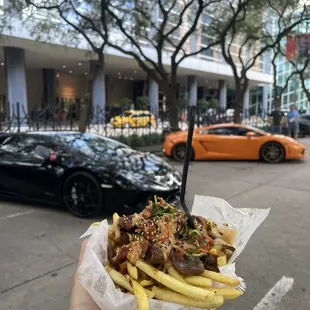 Nom mi fries at the lambo expo.