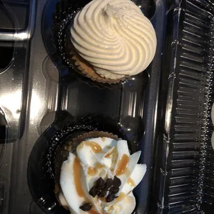 three different cupcakes