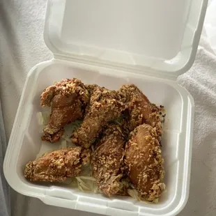 chicken wings in a container