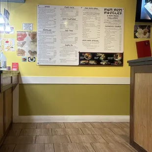 Wall menu