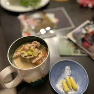 Delicious Tom Kha Soup for a late night snack from Nom Nom! Yum!