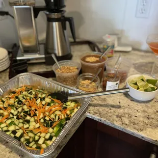Cucumber salad to go with Chicken Satay (catered).
