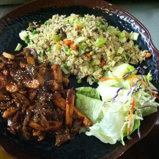 Spicy Chicken and Beef Combo with Fried Rice