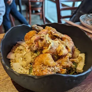 Off menu item for now: salt, pepper, crispy prawns