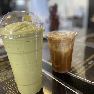 Avocado smoothie and Angorian coffee