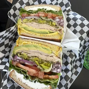 A turkey sandwich.