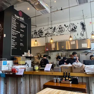 people working in a restaurant