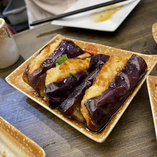 Eggplant with fried shrimp paste