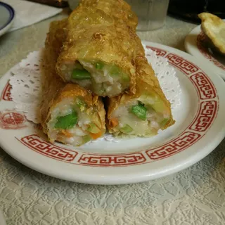 Fried Shrimp with Bean Curd Skin Rolls