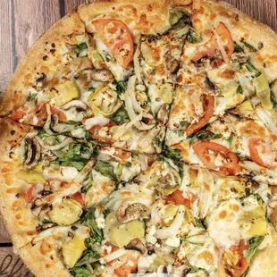 Spinach &amp; Artichoke Pizza