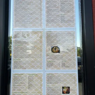 the menu