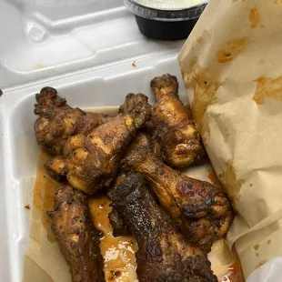 Great Buffalo wings! So good you could eat them without the sauce.