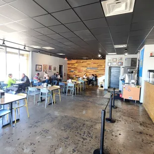 a view of the dining area