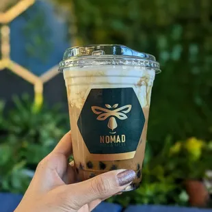 Coconut cream coffee boba