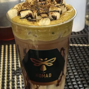 Toasted Marshmallow Latte with Egg Foam