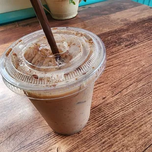 Chai tea latte w/Oat milk and cinnamon