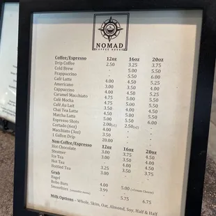 Price list