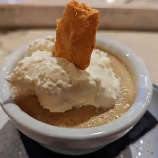 Salted butterscotch pot de creme
