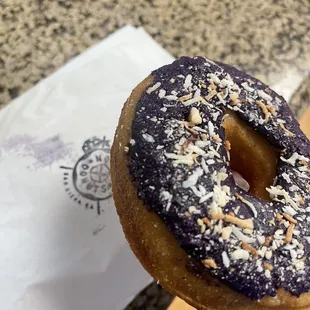 ube coconut donut