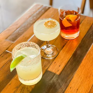 A delicious cocktail trio. At Nomad, you&apos;ll be sure to find a drink you want to keep sipping.