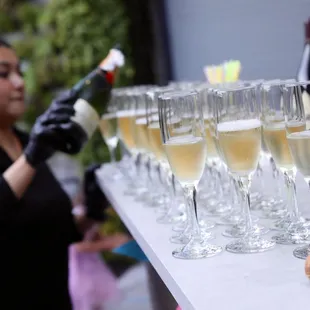 Helping us serve bubbly