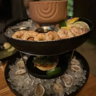 Seafood platter....oysters and ceviche were my fav. Very fresh!!