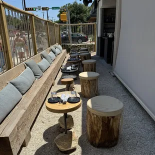 Outdoor extra bar seating