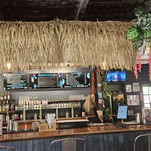 Nomadic tiki bar look.