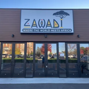 the front of the restaurant