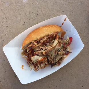 Pulled pork sandwich