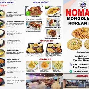 ramen and noodles, menu