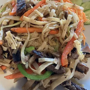 Stir Fry Noodle called Beef Tsulvan with Beef (Ribeye)