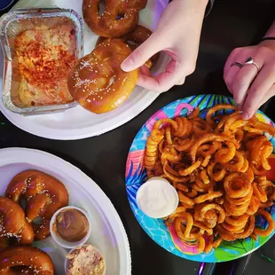 Curly Fries and Pretzels