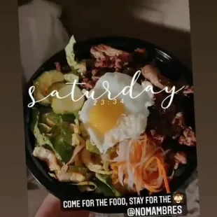 Beef bulgogi bowl with egg