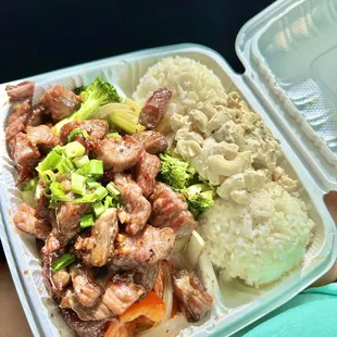 a plastic container filled with food