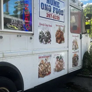 a food truck parked on the side of the road