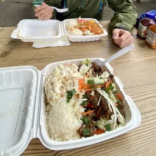 a woman eating a meal