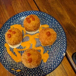 Dragon ball crab cakes