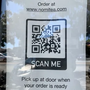 Scanned QR code to order