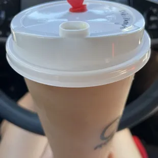 You can put the stopper in the back when you want to drink