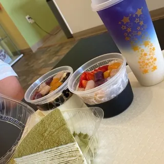 18.1 Panna Cotta base , Taro Ball sticky rice & Mango Special