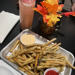Nori Fries with Seven Spices &amp; Rose Royce
