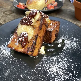 Brunch French Toast, Nutella, Bananas, Macadamia Nuts